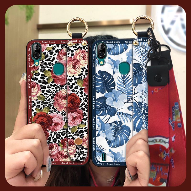 Soft case Silicone Phone Case For Blackview A60 Pro Waterproof Back Cover Kickstand Anti-knock Anti-dust Durable Lanyard