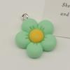 Vibrant Resin Sunflower 5-Petal Pendant Keychain – DIY Flower Jewelry Accessory
