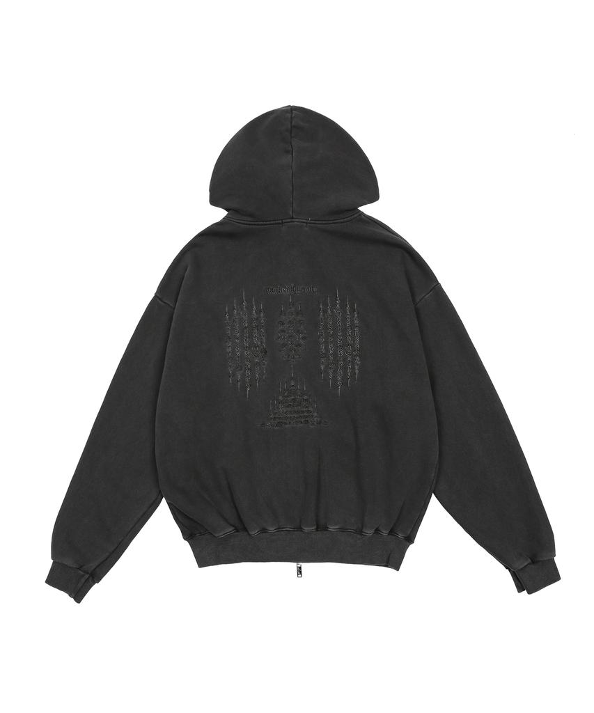 Aniv Biz Track Hoodie Zip-Up Charcoal