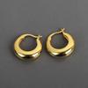Korean High-End Geometric Circle Earrings - Simple, Fashionable, Cold Style Statement