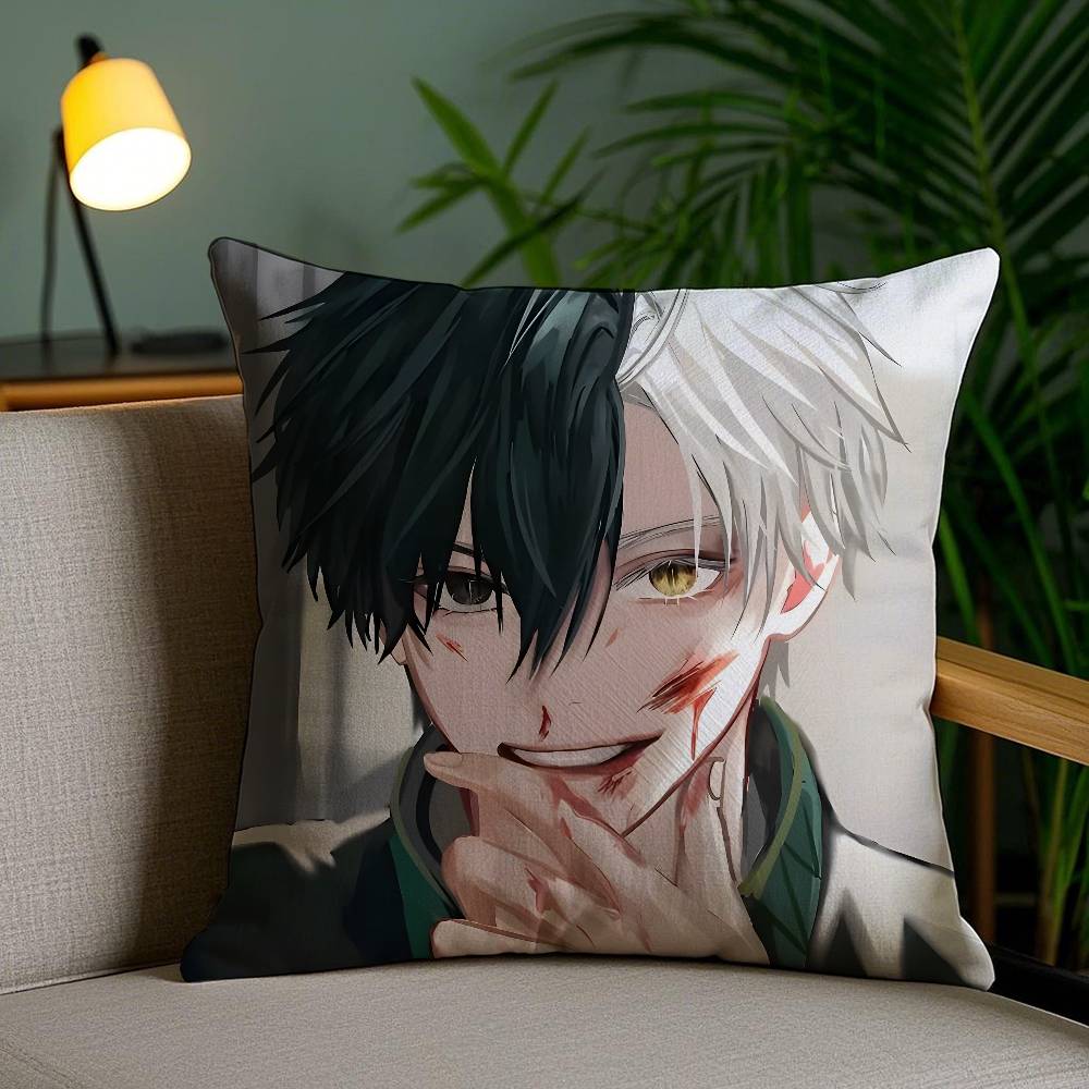 Anime W-Wind B-Breaker Kissenbezug Milbendicht Unsichtbarer Reißverschluss Sofa Bett