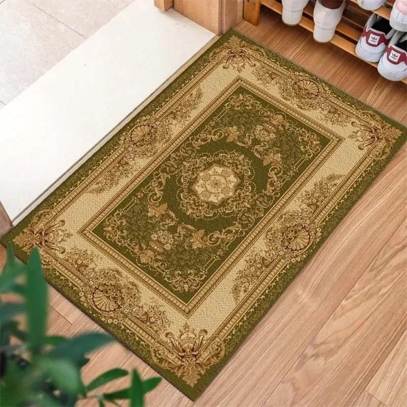 Vintage Royal Door Mat Decorative Rug for Home Entrance Living Room Bathroom Anti-Slip Suitable for Various Scenes