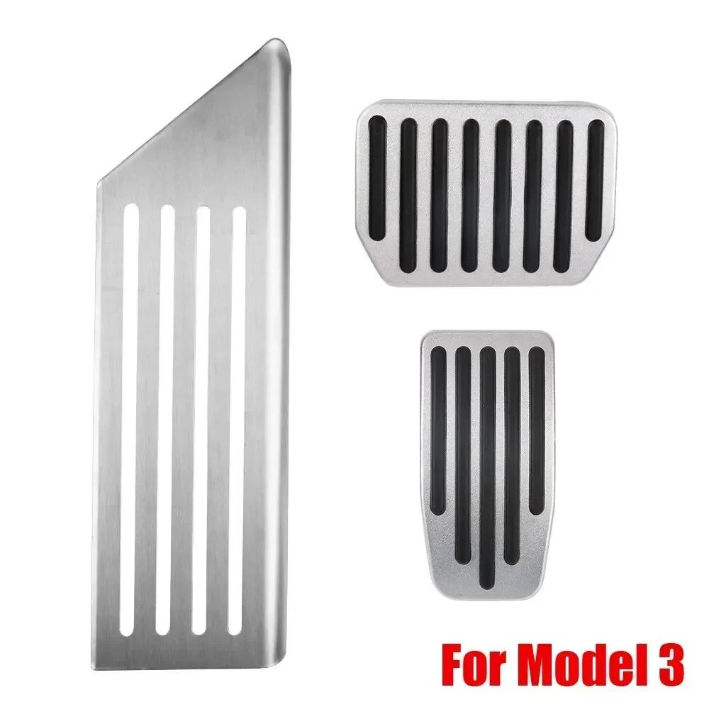 New For Tesla Model 3 /Y Highland 2025 -2025Foot Pedals Cover Accesories Aluminum Alloy Accelerator Gas Fuel Brake Rest Pads Mat