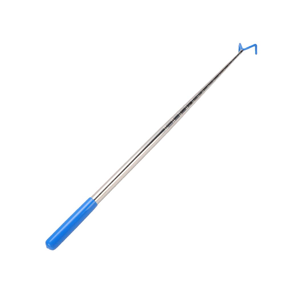 Disk Golf Retriever Disc Grabber with 3 Interchangeable Hooks Thick Stainless Steel Extendable Pole Rubber Coated Tips