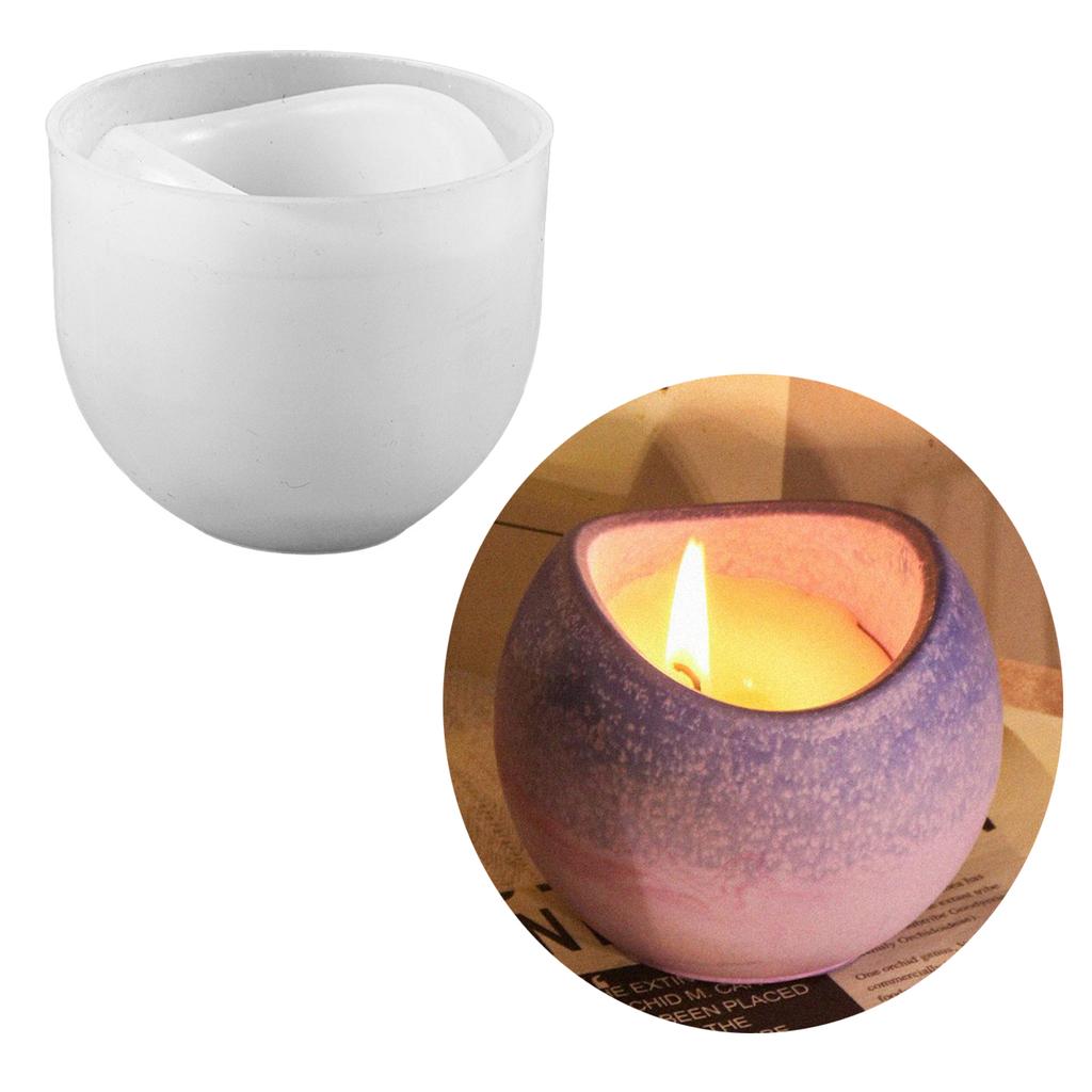 Arc-shaped Candle Holder Resin Jar Silicone Mold for Crafting Candle Holder Cup Resin Craft Ornament Home Decorations