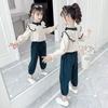 Tute sportive da ragazza Abbigliamento estivo per bambini Tute a due pezzi primaverili e autunnali Tempo libero Larghe Sportive Maniche lunghe Pullover da bambino Tute a due pezzi
