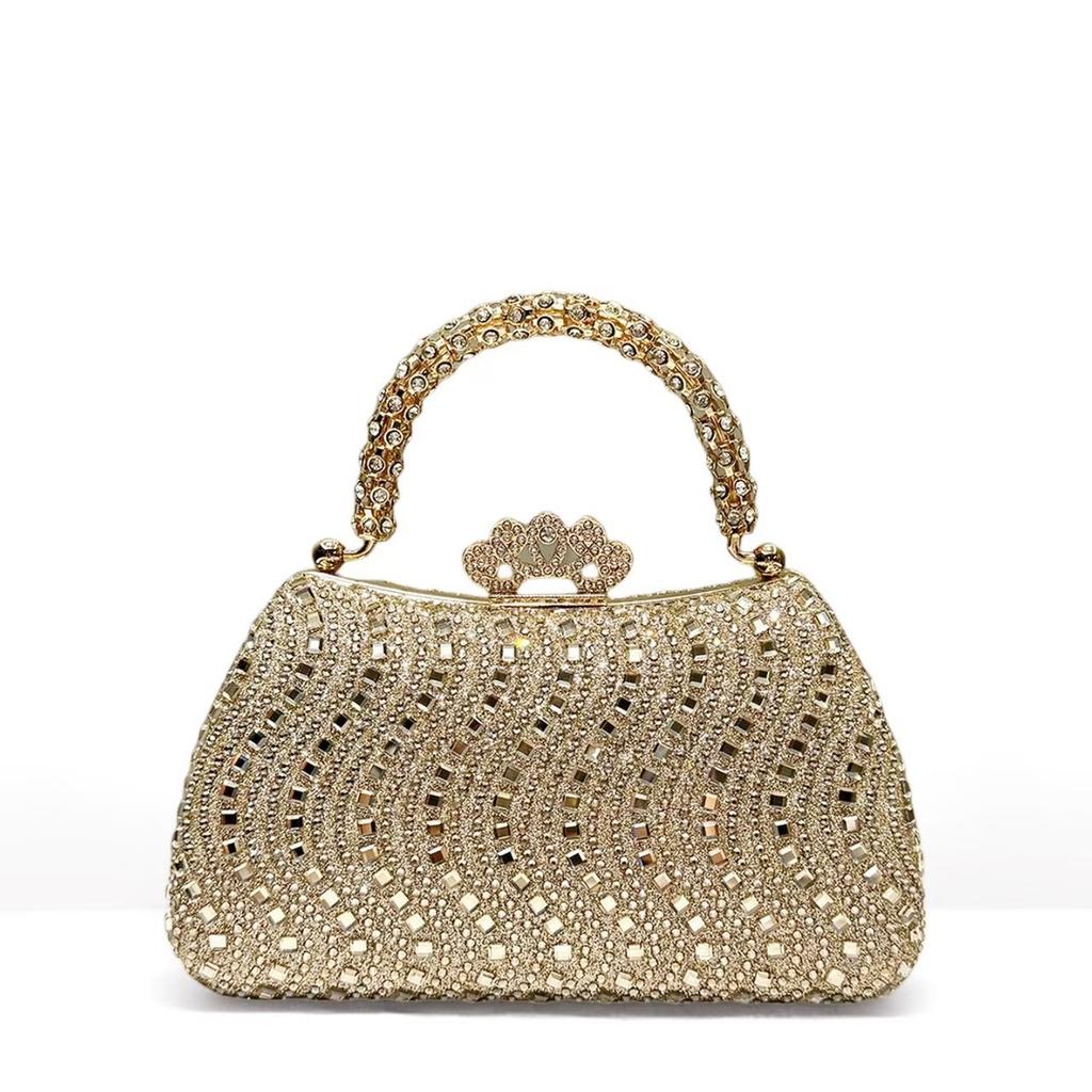 Luxury Fashion Sequined Glitter Clutch Bag Full Rhinestone Design Party Women Handbags Portable Tote Shoulder Messenger Bag