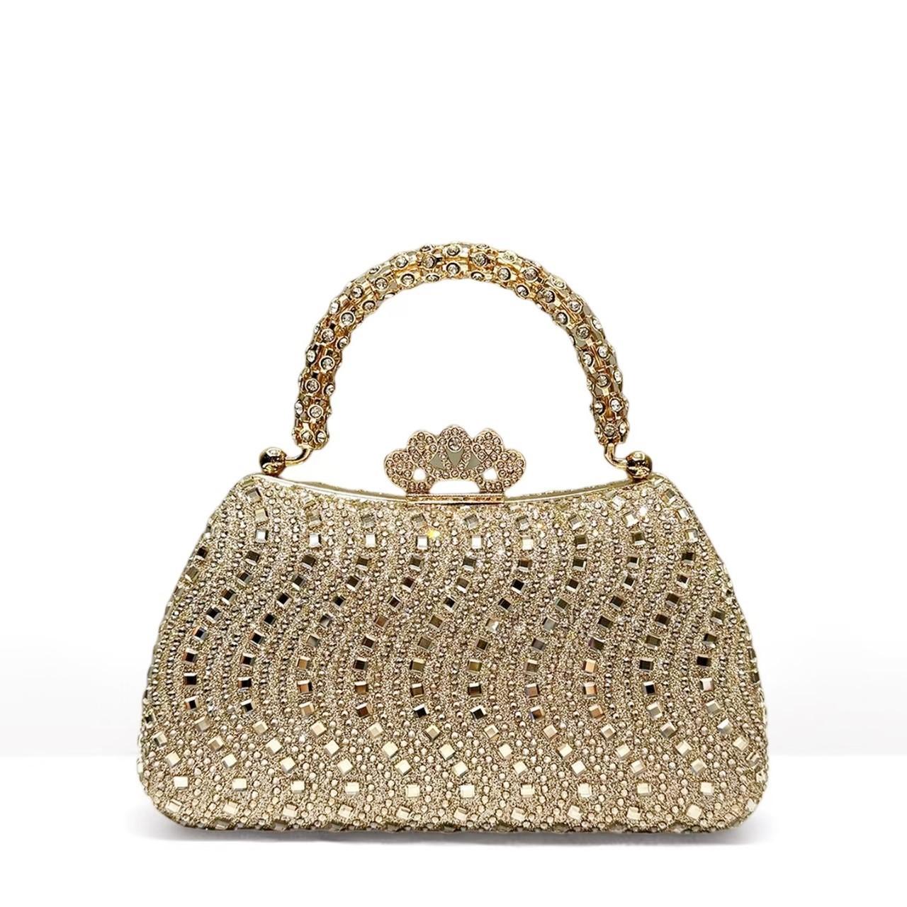 

Luxury Fashion Sequined Glitter Clutch Bag Full Rhinestone Design Party Women Handbags Portable Tote Shoulder Messenger Bag