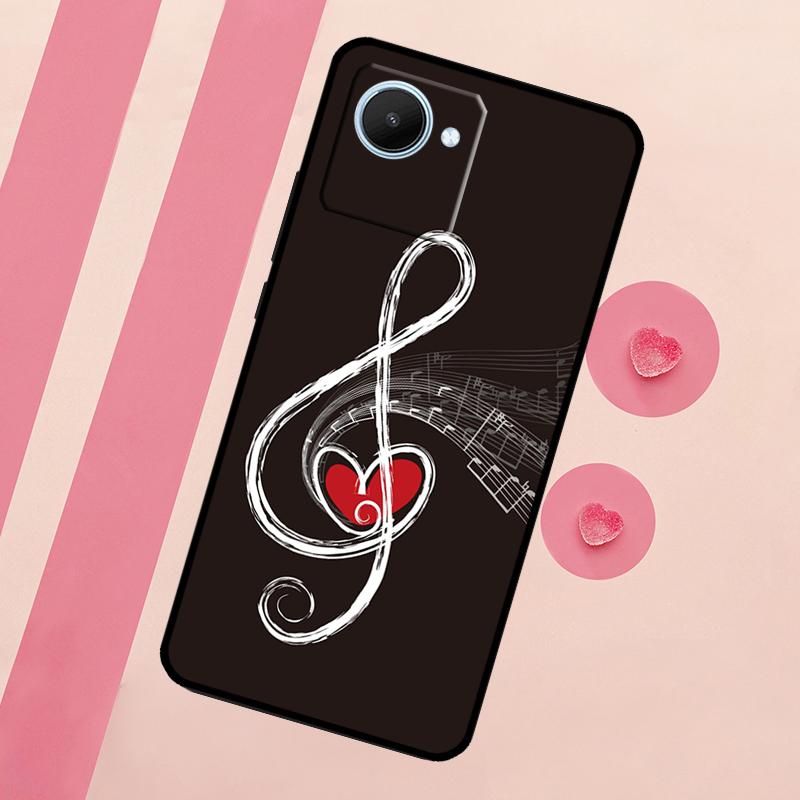 Minimalist Music Lover For Realme 10 11 12 13 14 Pro Plus C55 C71 C75 C67 C63 C61 C53 C35 C65 GT6 GT7 15 Pro Case