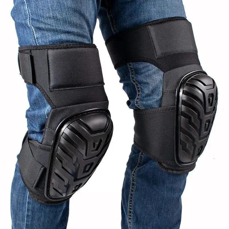 Professional Gel Knee Pads, Heavy Duty Adjustable Knee Protectors for Construction Gardening and Flooring Work чёрный