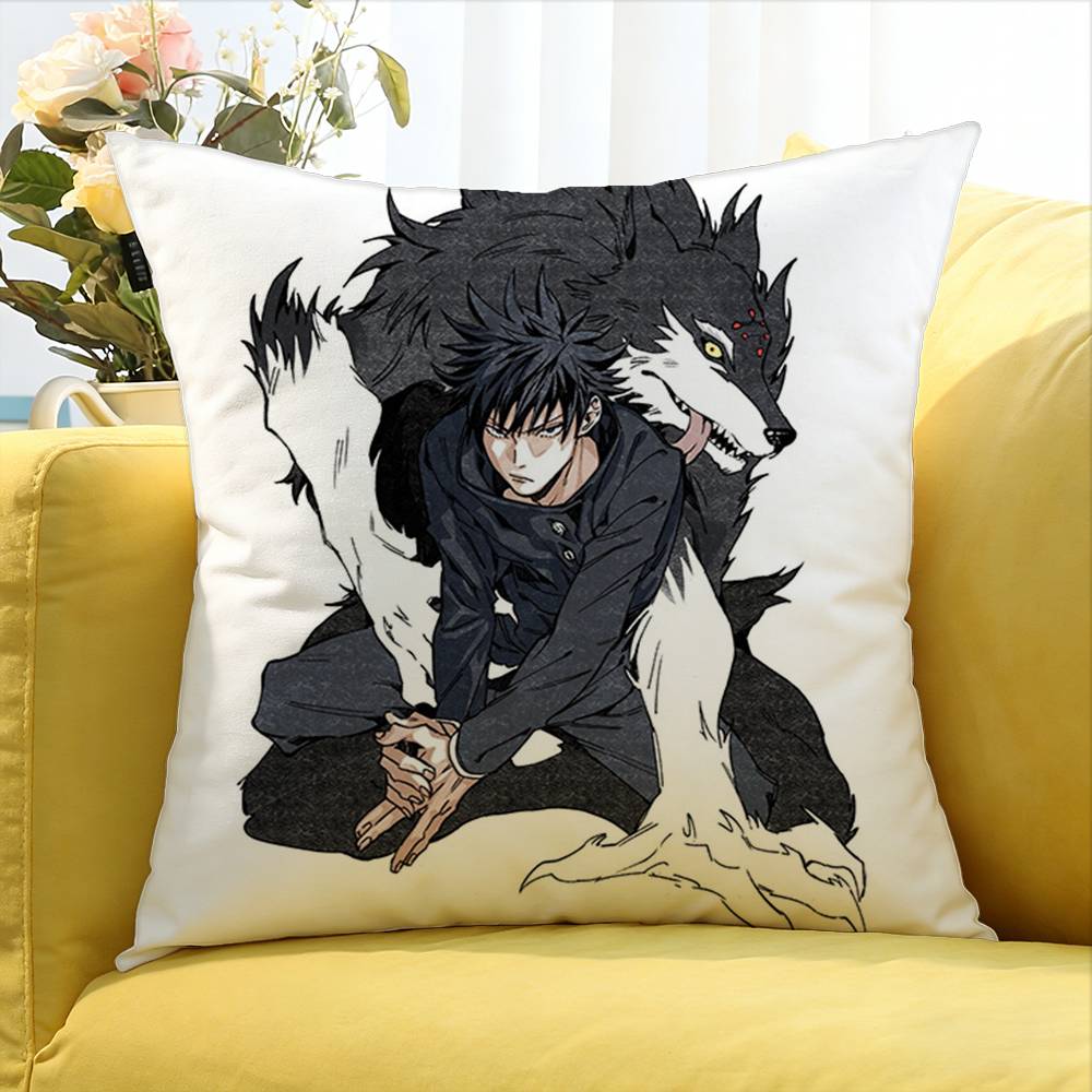 Fushiguro Megumi Anime World Various Sizes Square Pillow Case For Car Home Bedchamber Decor
