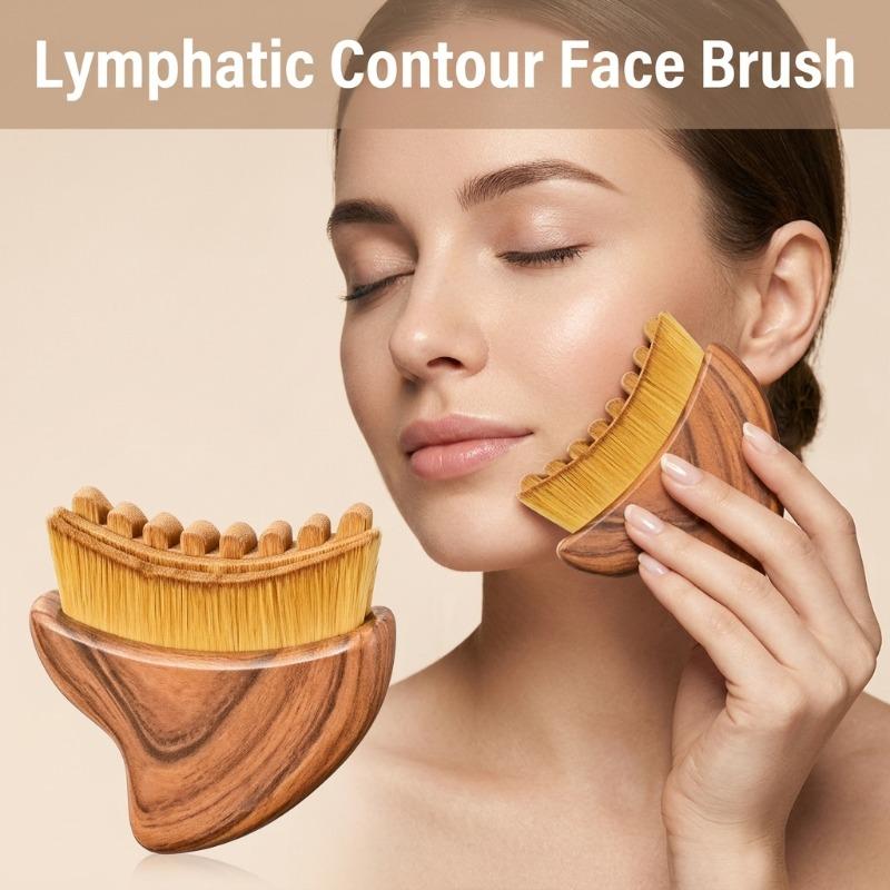 Portable Lymphatic Contour Face Brush, Facial Sculpting Lymphatic Drainage Tools, Lymphatic Drainage Massager Fit The Skin