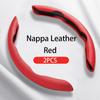 Hot Selling Universal Anti-Slip Sweat-Absorbing Flat-Mouth Design Nappa Leather Car Handle Wheel Cover Car Steering Wheel Cover