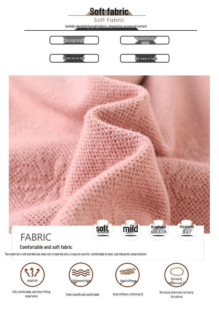 Mom's Elegant Autumn/Winter Wool Knit Sweater: Fashionable Thick Layered Top for Middle-Aged & Elderly Women
