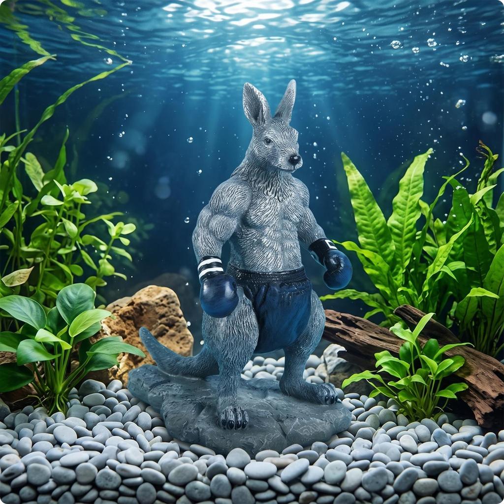 Animal Figurine Sculpted Fighter Compact for Desktop, Bookshelf
