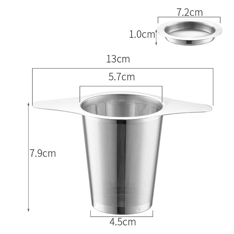 LMETJMA Tea Infuser Basket Stainless Steel Tea Strainer Tea Filter With Small Strainer And Lid Tea Diffuser For Loose JT340
