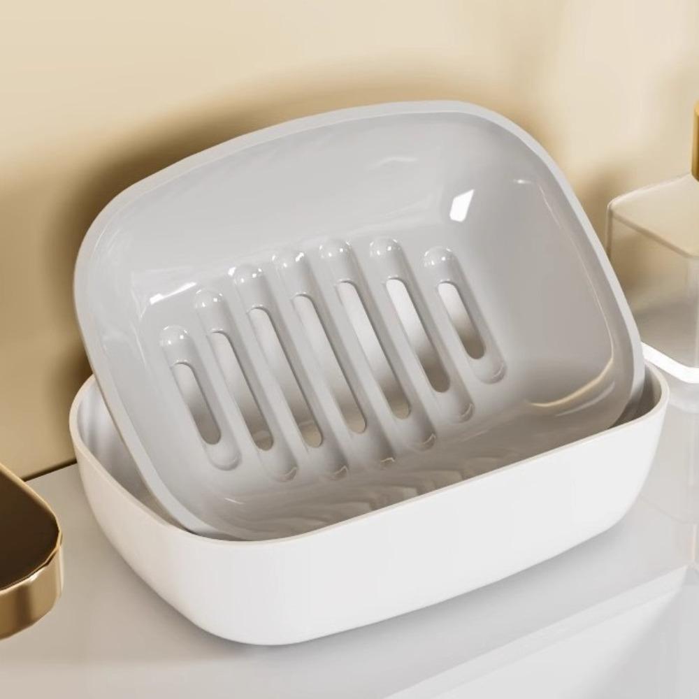 Plastic Drain Soap Box Fast Drying Soap Dish Holder Storage Rack Soap Storage Rack Shower