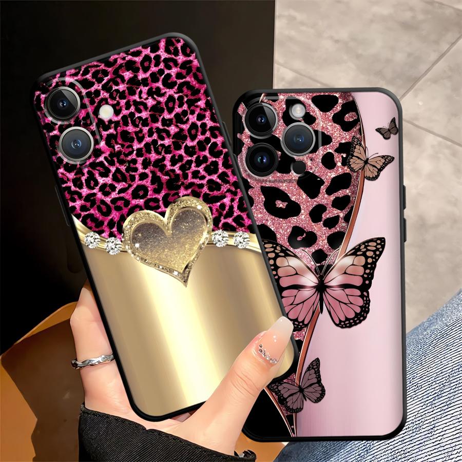 Creative Leopard Print Art Funda Phone Cover Case for Apple iPhone 17 Pro Max Air 16 15 Pro 7 8 13 XR XS MAX 12 14 11
