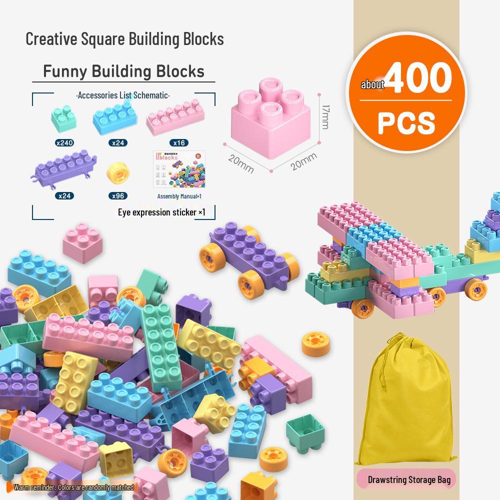 New Dual-Color Children's Building Blocks: Assembled Puzzle & Educational DIY Toys for Early Learning