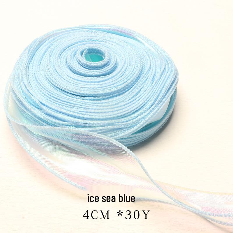Coreless Iridescent Fishtail Satin Ribbon for Bouquet Packaging