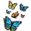 3D Multicolor Butterfly Pattern Waterproof Temporary Removable Tattoo Art Sticker