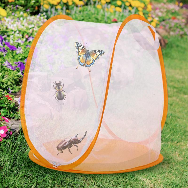 Butterfly Enclosure Small Butterfly Enclosure Net Habitat Foldable Growing Breeding House With Zipper Small Catching Animal