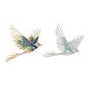 Brooch Pin, 3D Bird Design Lapel Pin with Cyan-Blue Enamel Wings And Translucent Rhinestones, Sparkling Luster Badge for Suits Dresses