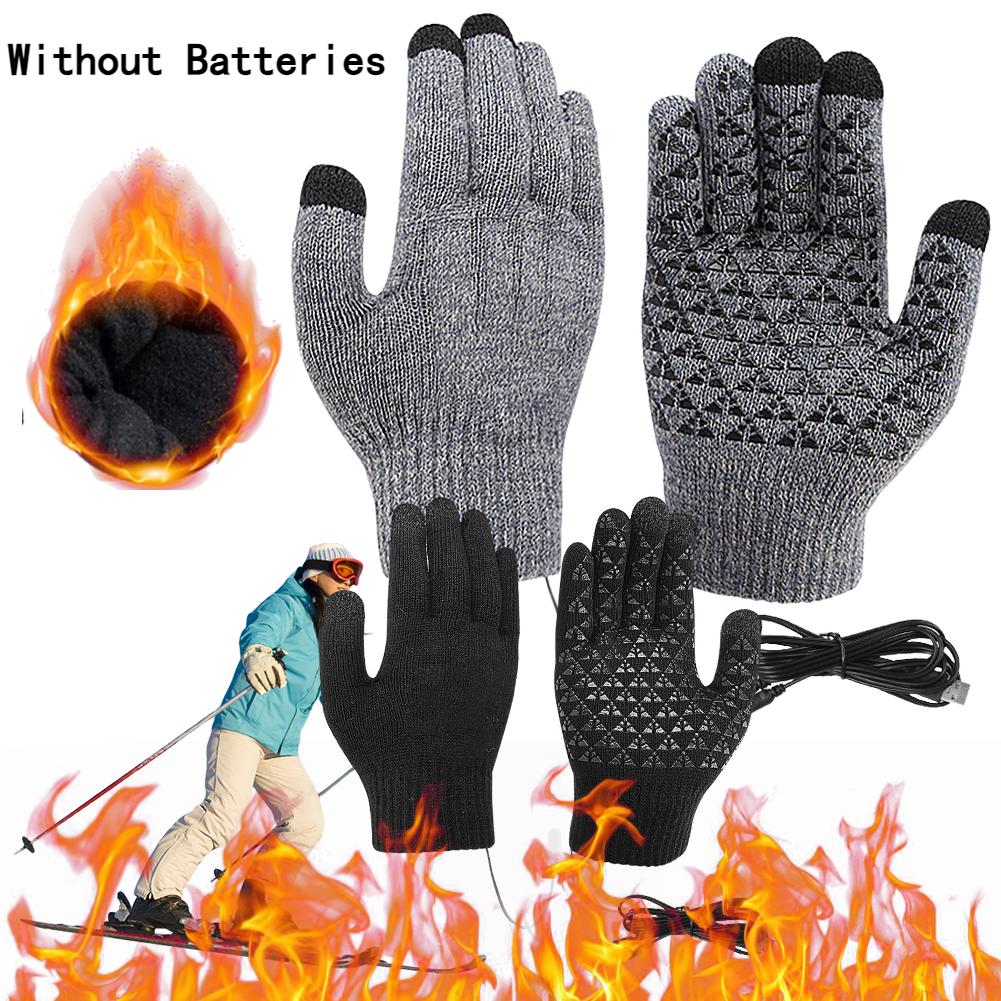 Elektrische USB-Heizhandschuhe Winterhandschuhe Thermisch Touchscreen Thermisch Winddicht Warm Gestrickte Handschuhe Motorrad Fahrradhandschuhe