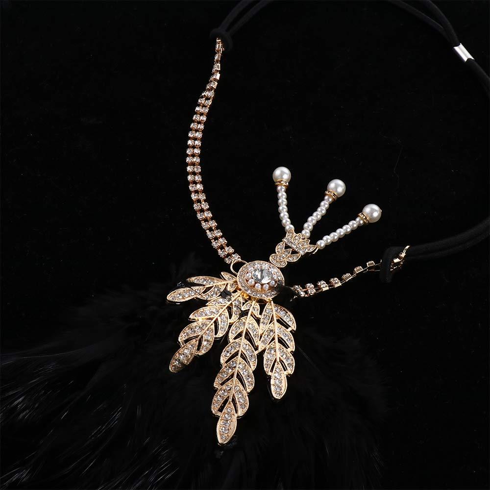 Chain Feather Headwear Masquerade Party Hair Accessories Sequin Hair Band Korean Style Headband