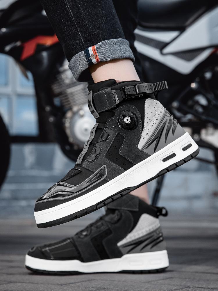 Motocyklové jezdecké boty pánské ležérní jezdecké lokomotivní boty čtyřsezónní cyklistické kotníkové boty závodní terénní motocyklové cestovní vybavení