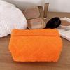 Pure Color Cosmetic Bag Plush Material Toiletry Bag Lightweight Travel Organizer  Makeup Storage