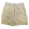 High Waist Lace Trim Shapewear Shorts with Front Zipper