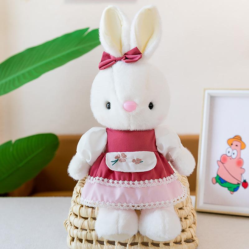 Super Cute Little Rabbit Doll Healing Little White Rabbit Plush Toy Girl Princess Rag Doll Scratcher Doll