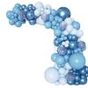 Blue Series Balloon Set Vintage Blue Birthday Theme Party Scene Arrangement Arch Decorated Balloons