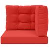 Outdoor Sofa Cushions 3 Pcs Red Polyester