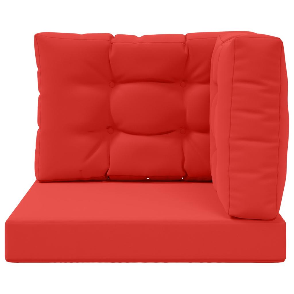 Outdoor Sofa Cushions 3 Pcs Red Polyester