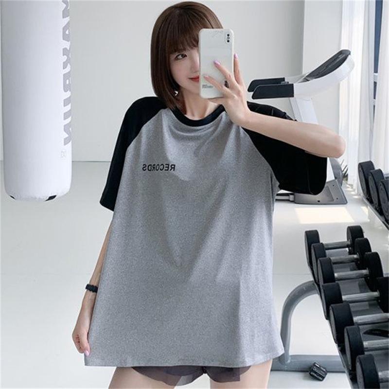 

Женская футболка для йоги и бега больших размеров с быстрой сушкой - Приталенная с коротким рукавом 3XL (155-170 jin)