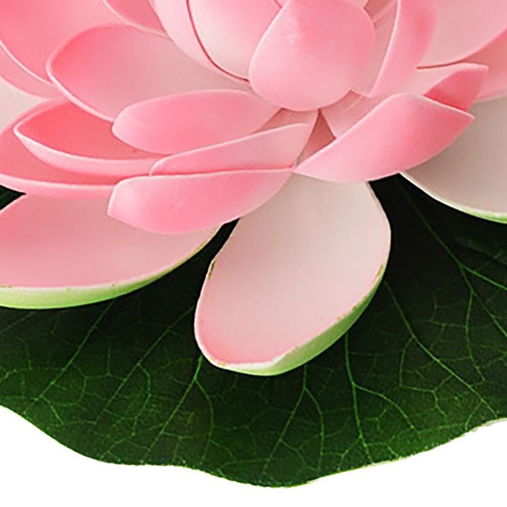 Artificial Loutus Floating Foam Fake Flower Pads Lifelike Decorative Pond Plants Ornaments for Pool Aquarium