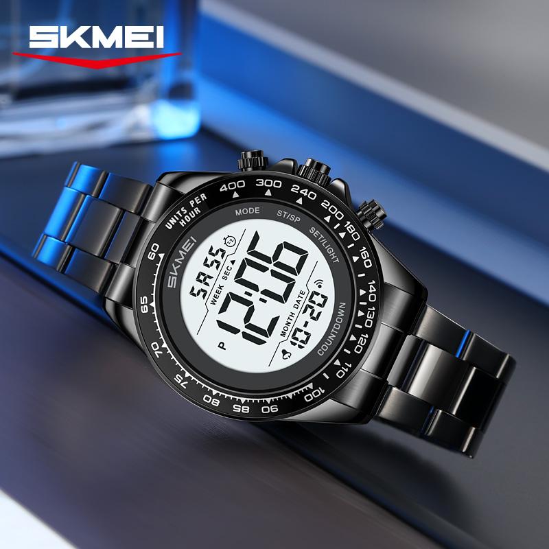 Skmei 2659 Fashion New Arrival Man Digital Watch Stylish Stainless Steel Band Luminous Multifunction Low Moq Casual Watch Design