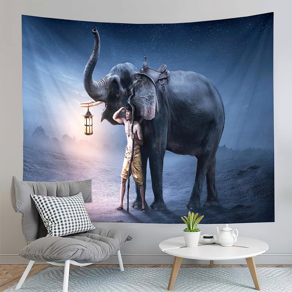 Elephant Tapestry African Animal Tapestry Nature Wildlife Tapestry Creativity Tapestries Home Living Room Bedroom Dorm Decor