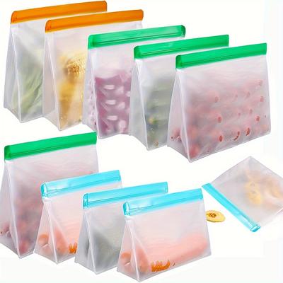 Reusable Silicone Food Storage Bag, Leak Proof And Reusable Freezer Bag, Travel/home Storage Bag  (excluding Bisphenol A)