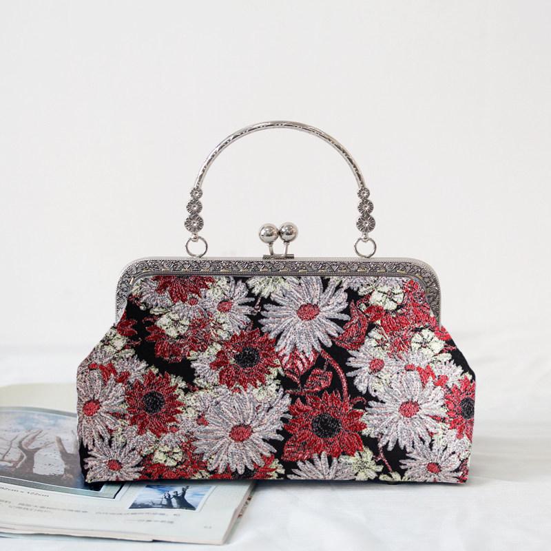 Short Style Handbag Material Kit - Handmade, Multiple Styles, Square Clasp Bag, Includes 20 Needles