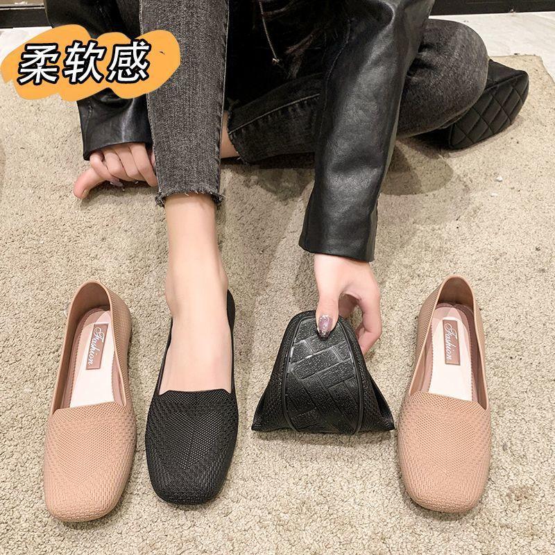Europäische und amerikanische flachsohlige Einzelschuhe lässige hohle Damen-Flachschuhe vielseitige Schuhe Damenschuhe neue Sommer- und Herbstmodelle