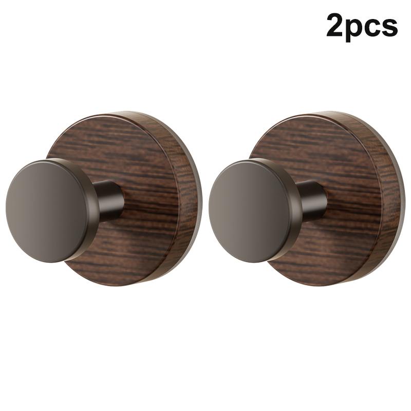 Wood Suction Cup Hooks Walnut Keys Decor Hook Door Back Clothes Towel Hanger Cabinet Drawers Handle Wall-Mounted Storage Rack