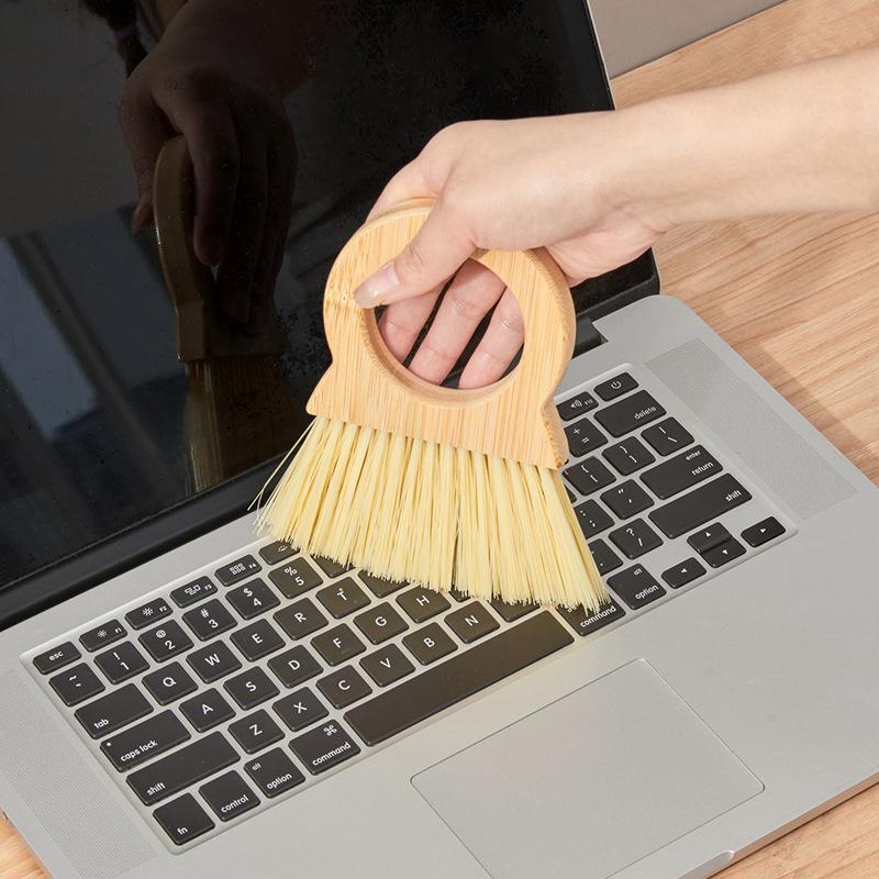 Solid Wood Small Broom and Dustpan Set Desktop Cleaning Brush Desktop Small Dustpan Garbage Shovel