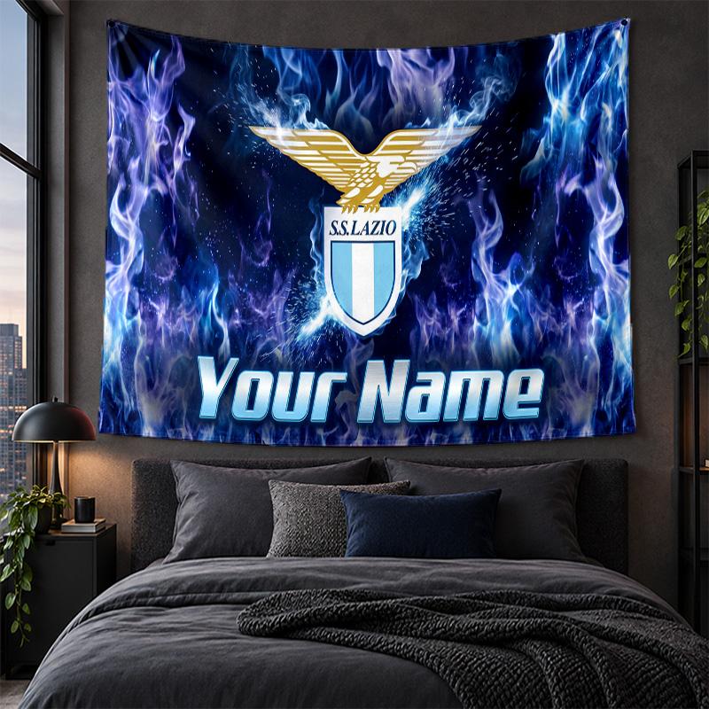 Personalized Tapestry Wall Hanging Lazio FC Pattern Art Background Cloth