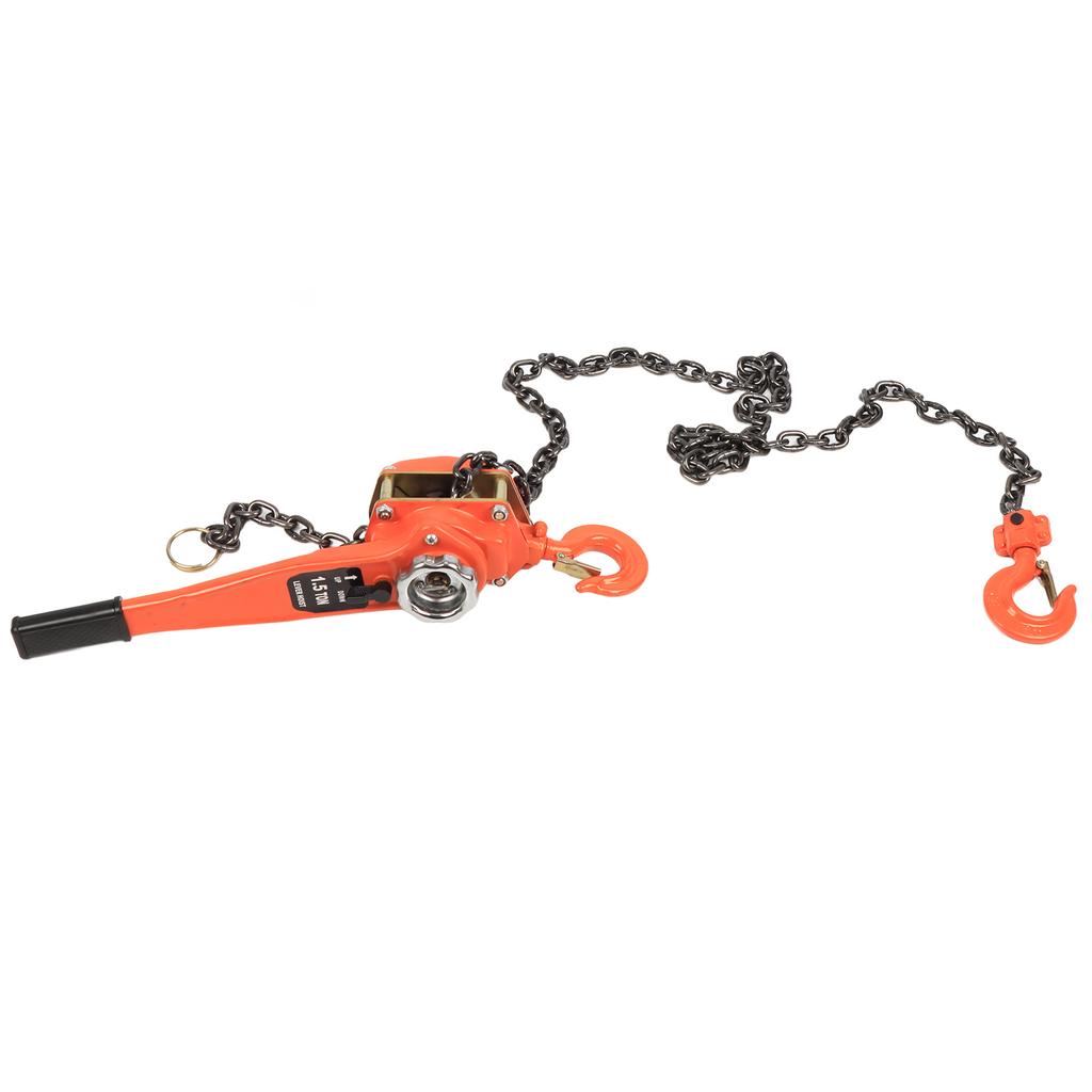 1 Set Alloy Steel 1.5Ton 10ft Lever Chain Hoist Ratchet Puller Lifting Equipment