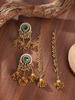 Retro Rhinestone Indian Wind Chime Tassel Earrings - Bohemian Ethnic Style