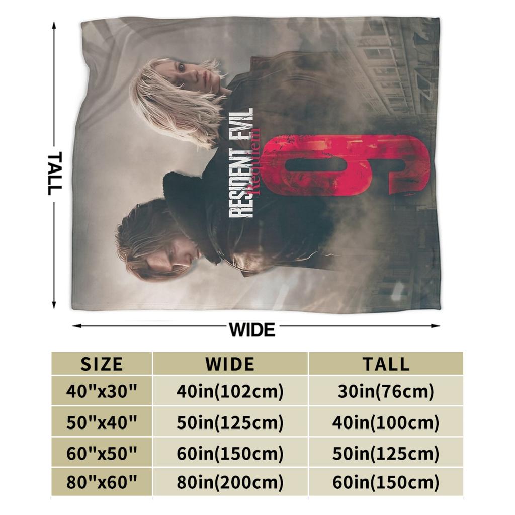 Residents Evils 9 Requiem  Blanket Multiple Sizes Soft and Lightweight  Throw Blankets for Sofa Couch and Bed