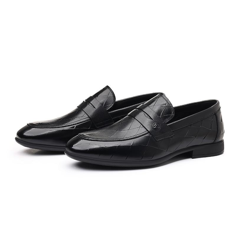 Fashion 2025 New Autumn Casual Loafers for Men Genuine Leather Business Dress Shoes Male Fashion Casual Black Designer Shoes Man
